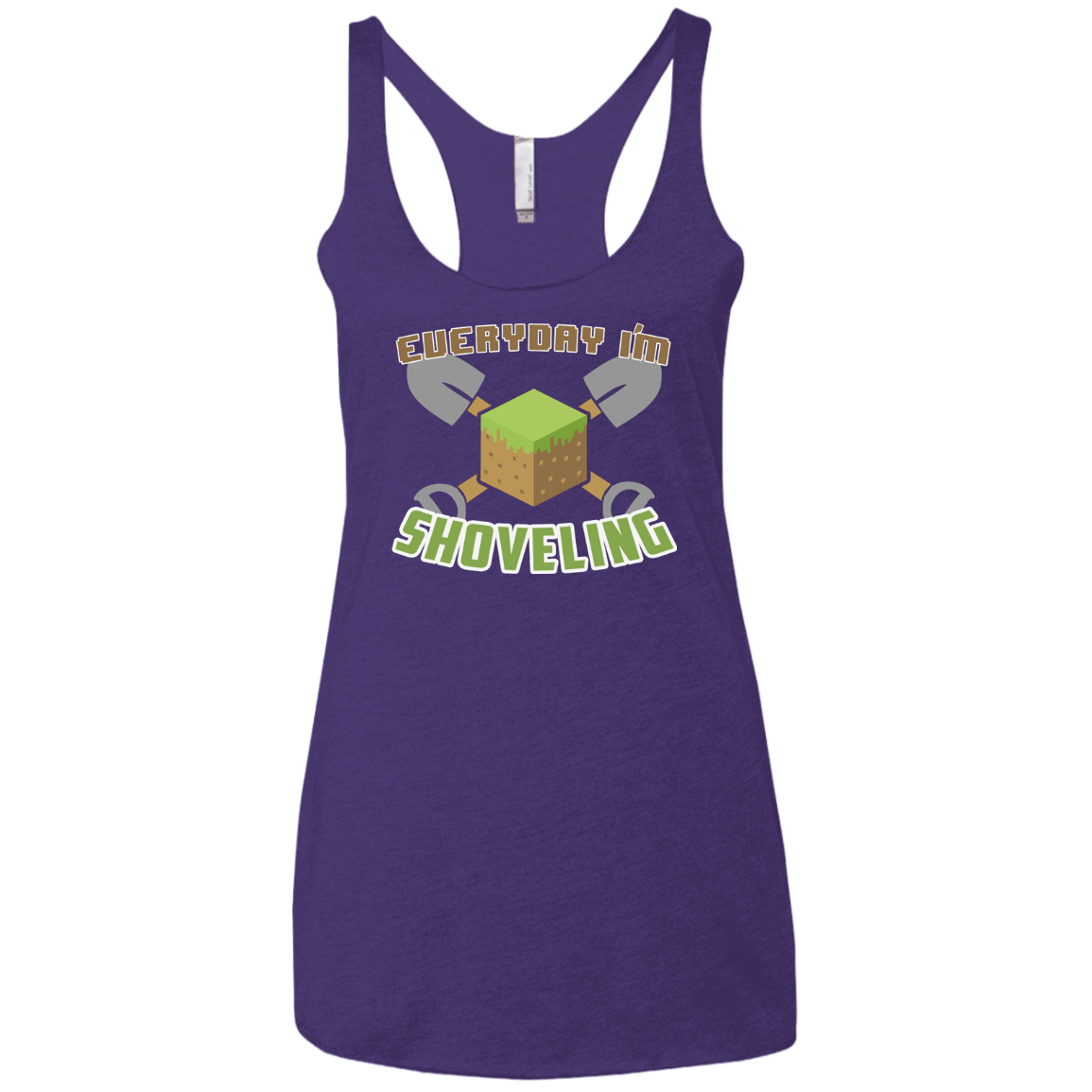 T-Shirts Purple / X-Small Everyday Shoveling Women's Triblend Racerback Tank