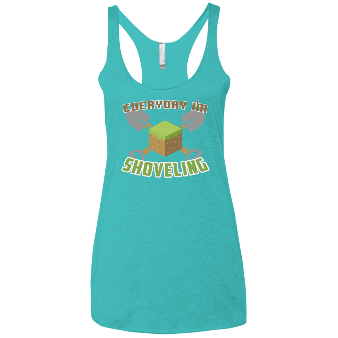 T-Shirts Tahiti Blue / X-Small Everyday Shoveling Women's Triblend Racerback Tank