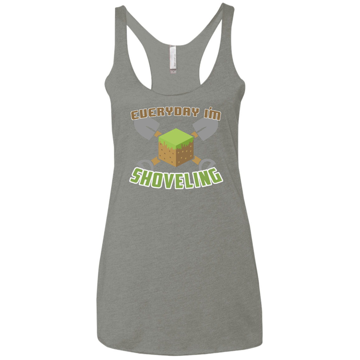 T-Shirts Venetian Grey / X-Small Everyday Shoveling Women's Triblend Racerback Tank