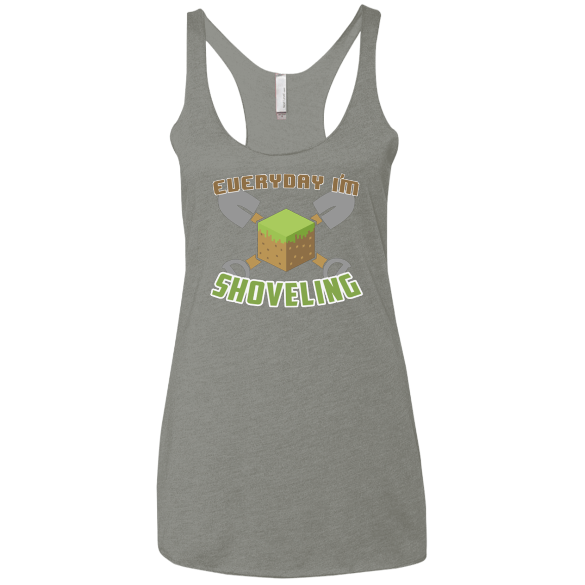 T-Shirts Venetian Grey / X-Small Everyday Shoveling Women's Triblend Racerback Tank