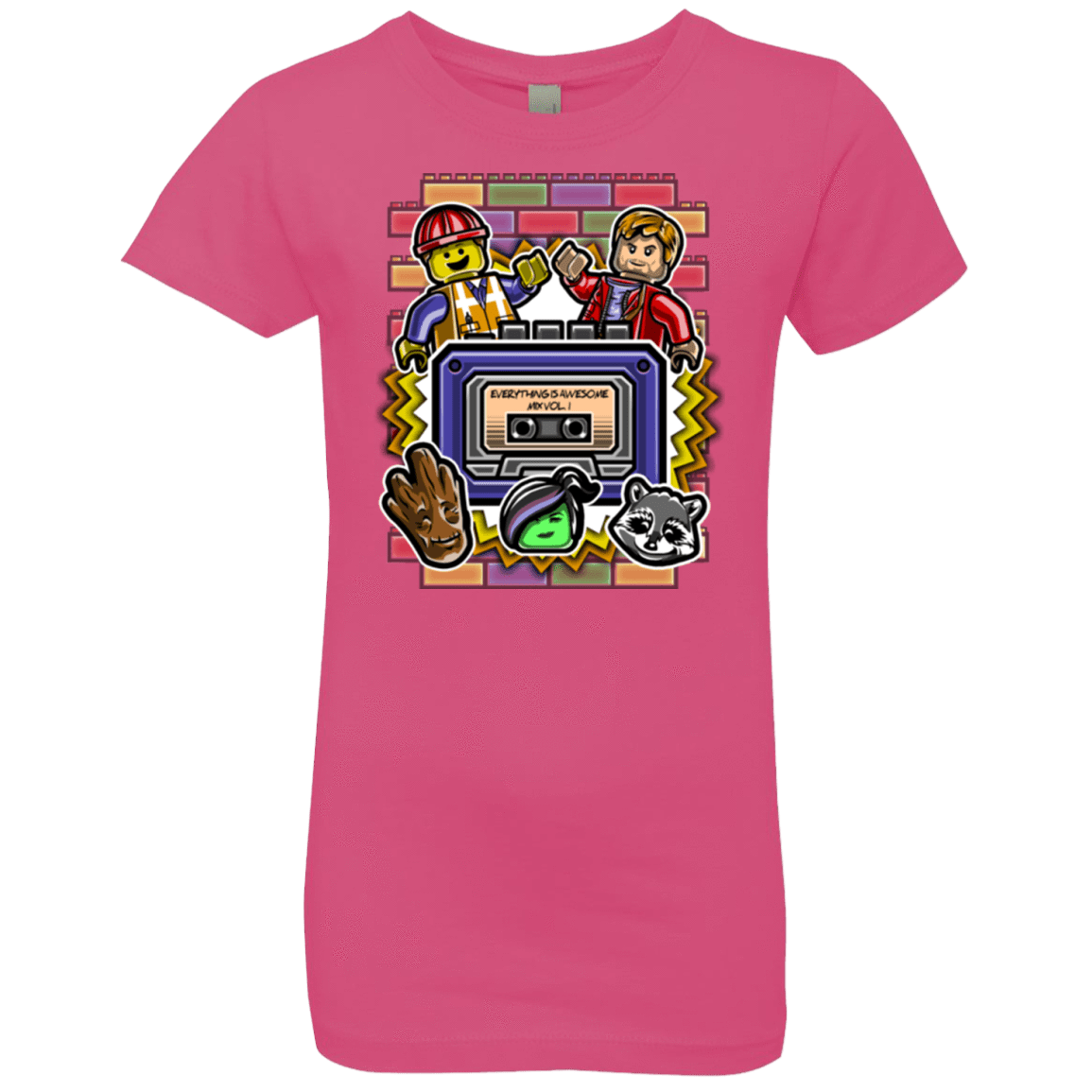 T-Shirts Hot Pink / YXS Everything is awesome mix Girls Premium T-Shirt