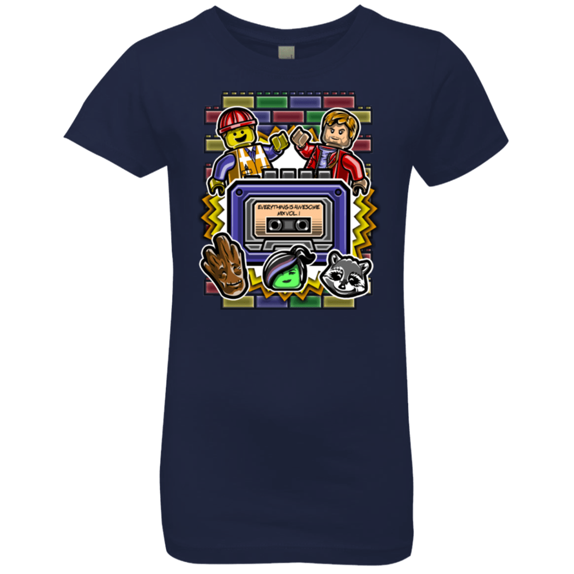 T-Shirts Midnight Navy / YXS Everything is awesome mix Girls Premium T-Shirt