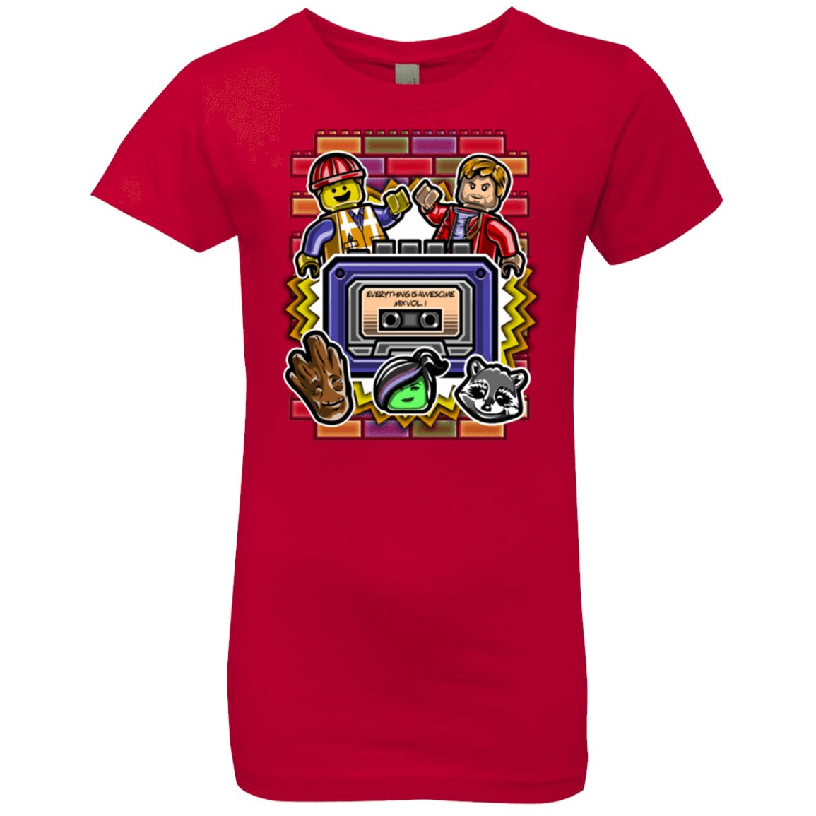 T-Shirts Red / YXS Everything is awesome mix Girls Premium T-Shirt