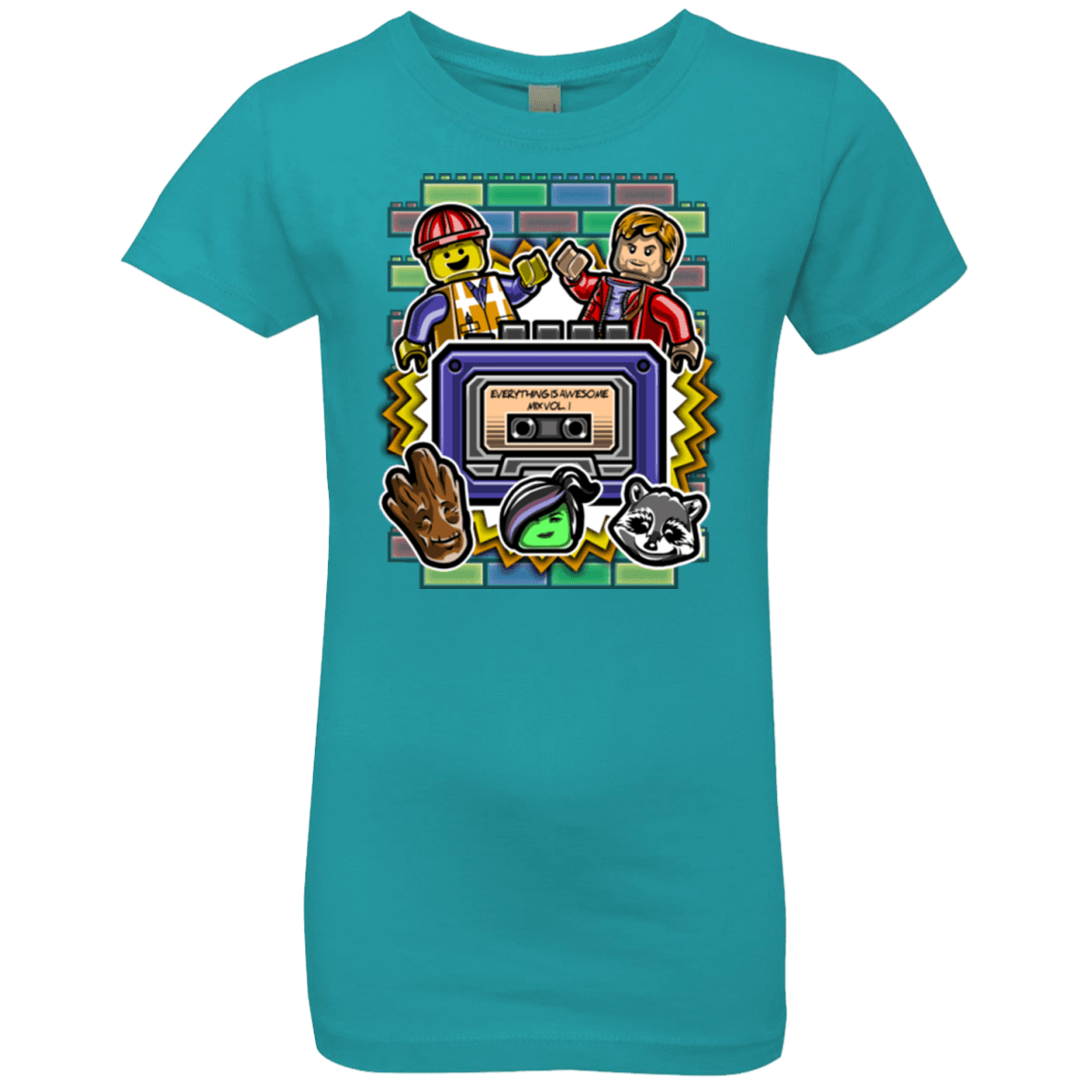 T-Shirts Tahiti Blue / YXS Everything is awesome mix Girls Premium T-Shirt