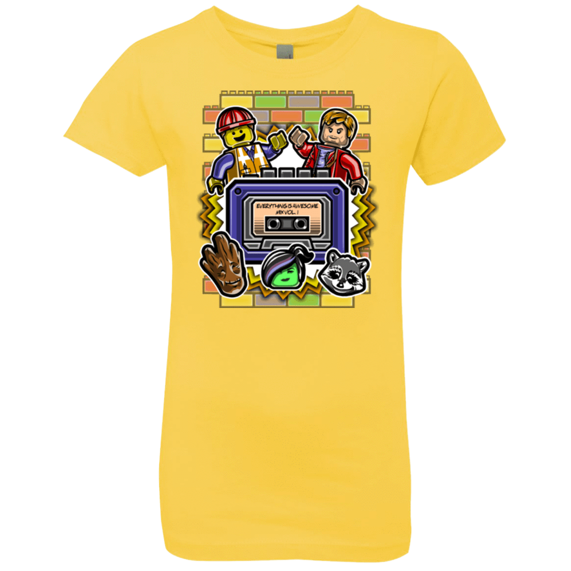 T-Shirts Vibrant Yellow / YXS Everything is awesome mix Girls Premium T-Shirt