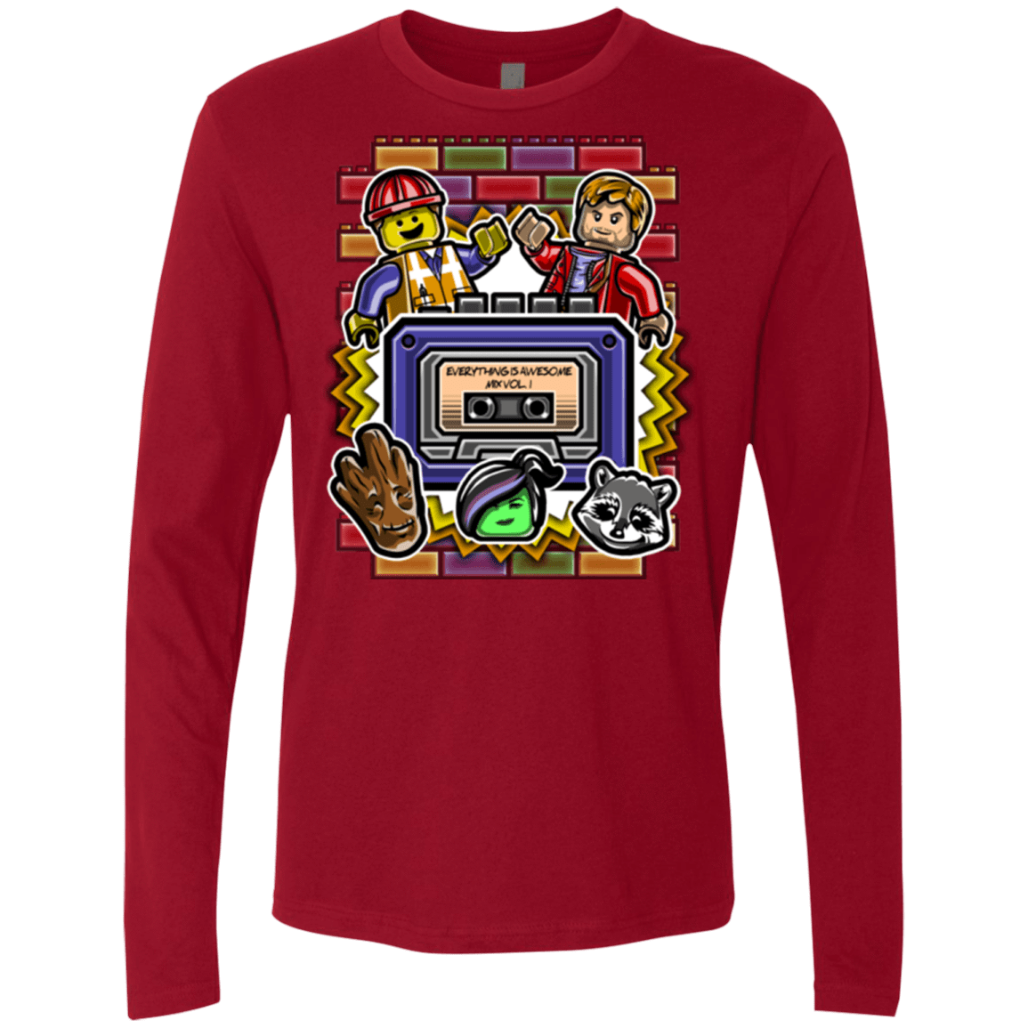 T-Shirts Cardinal / Small Everything is awesome mix Men's Premium Long Sleeve