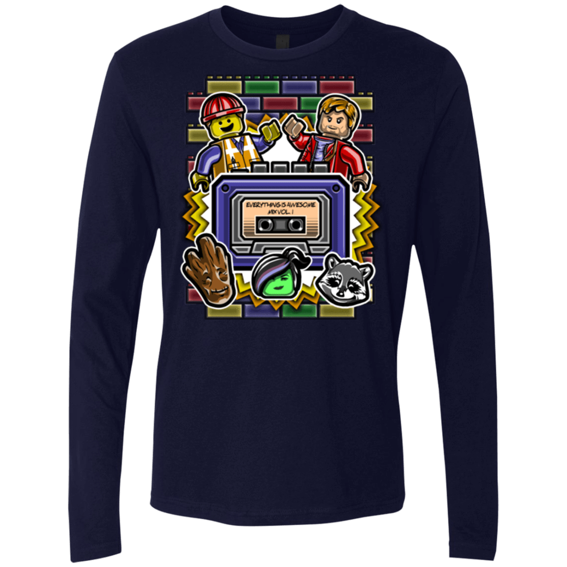 T-Shirts Midnight Navy / Small Everything is awesome mix Men's Premium Long Sleeve