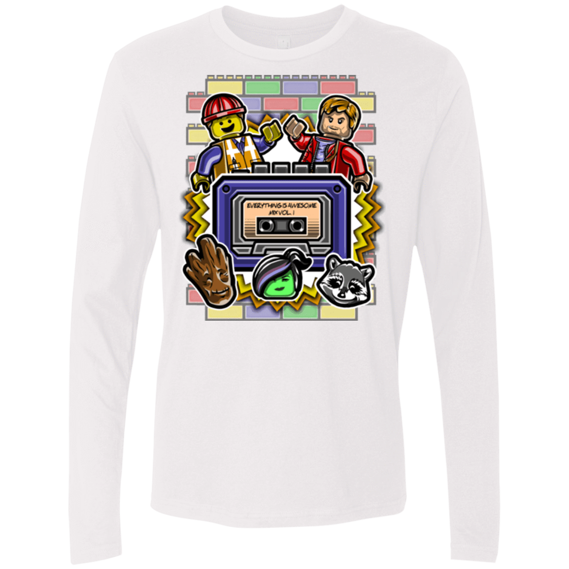 T-Shirts White / Small Everything is awesome mix Men's Premium Long Sleeve