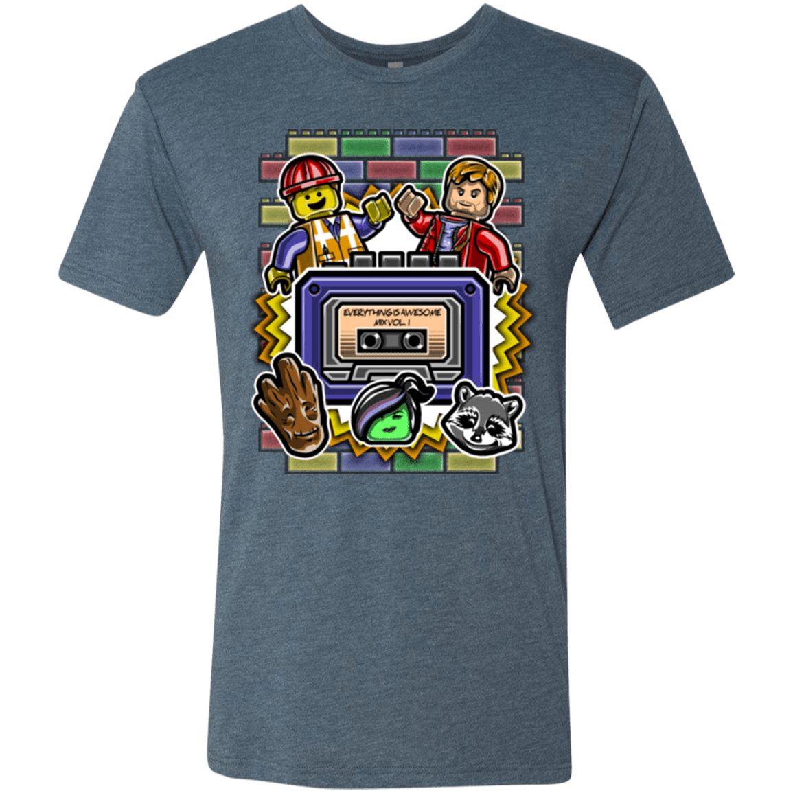 T-Shirts Indigo / Small Everything is awesome mix Men's Triblend T-Shirt