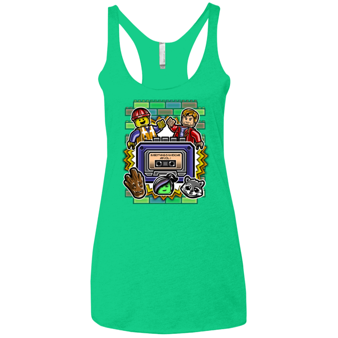 T-Shirts Envy / X-Small Everything is awesome mix Women's Triblend Racerback Tank
