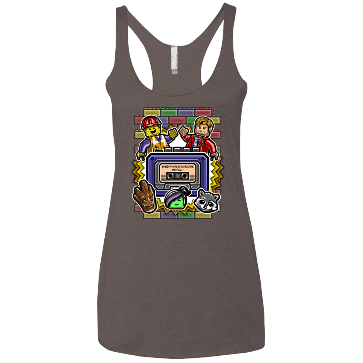 T-Shirts Macchiato / X-Small Everything is awesome mix Women's Triblend Racerback Tank