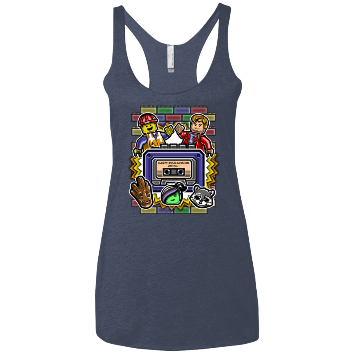 T-Shirts Vintage Navy / X-Small Everything is awesome mix Women's Triblend Racerback Tank