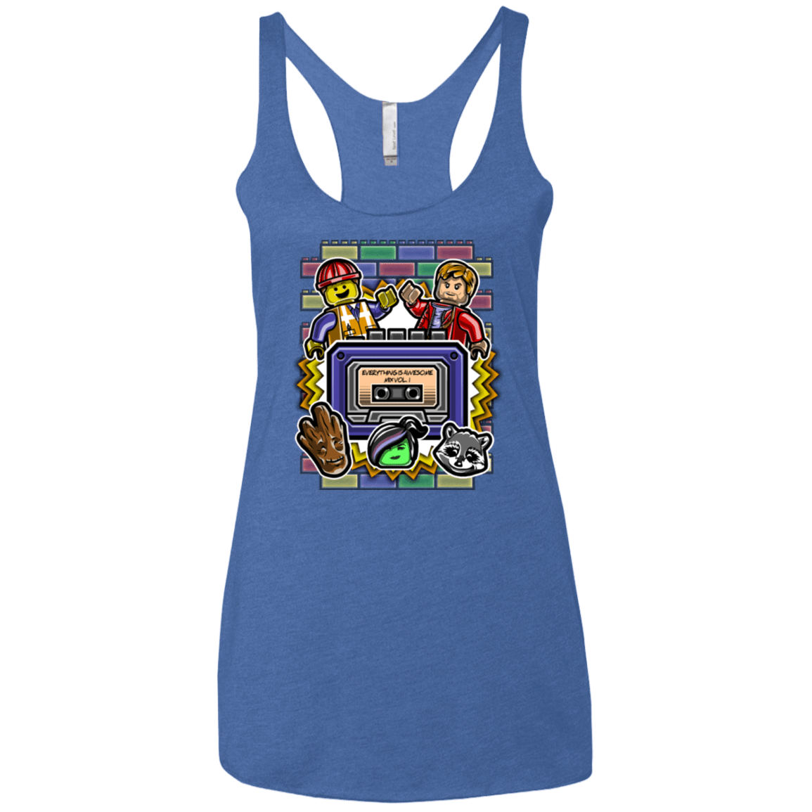 T-Shirts Vintage Royal / X-Small Everything is awesome mix Women's Triblend Racerback Tank