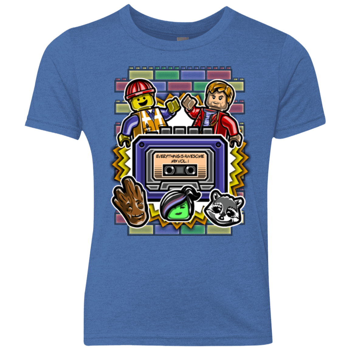 T-Shirts Vintage Royal / YXS Everything is awesome mix Youth Triblend T-Shirt