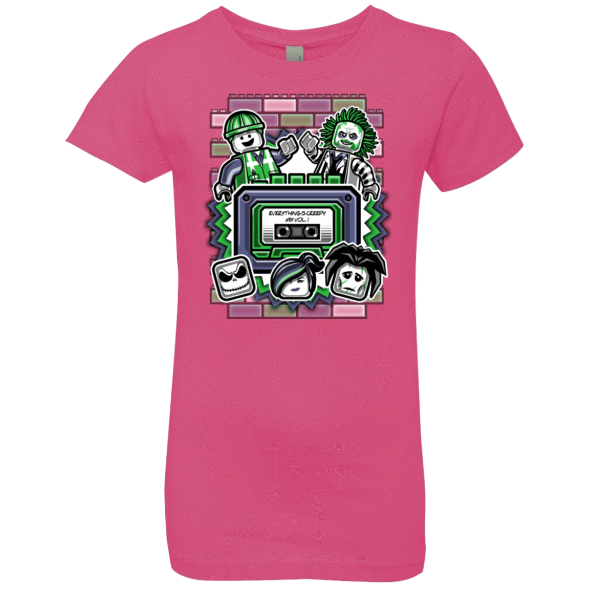 T-Shirts Hot Pink / YXS Everything Is Creepy Mix Girls Premium T-Shirt