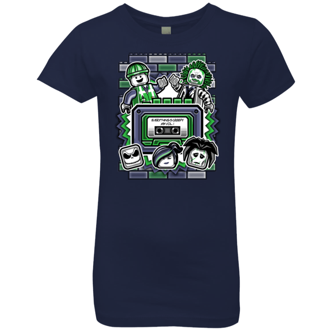 T-Shirts Midnight Navy / YXS Everything Is Creepy Mix Girls Premium T-Shirt