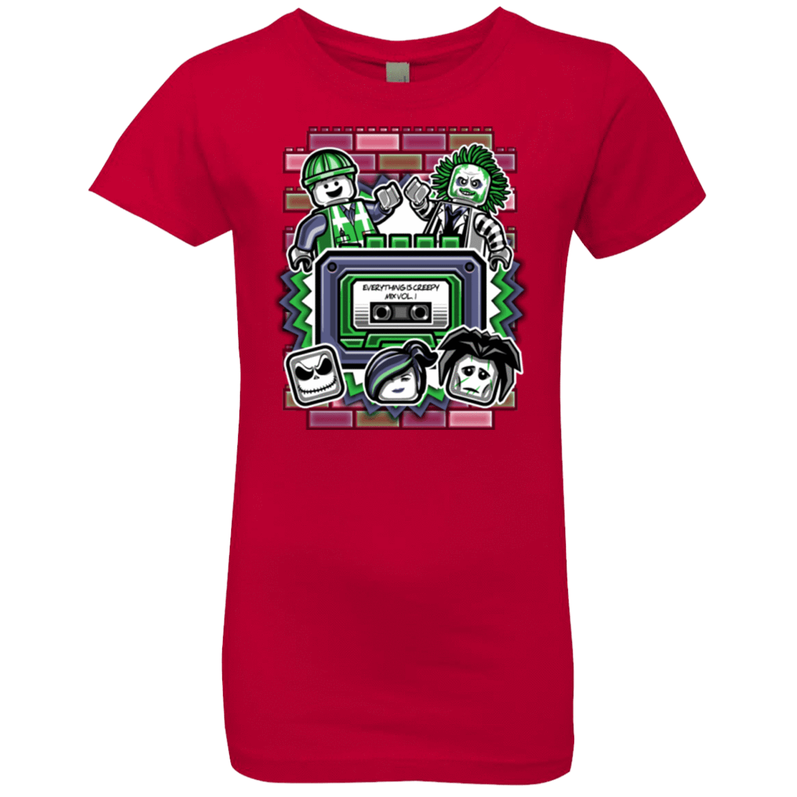 T-Shirts Red / YXS Everything Is Creepy Mix Girls Premium T-Shirt