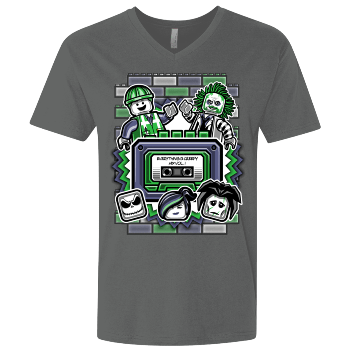 T-Shirts Heavy Metal / X-Small Everything Is Creepy Mix Men's Premium V-Neck