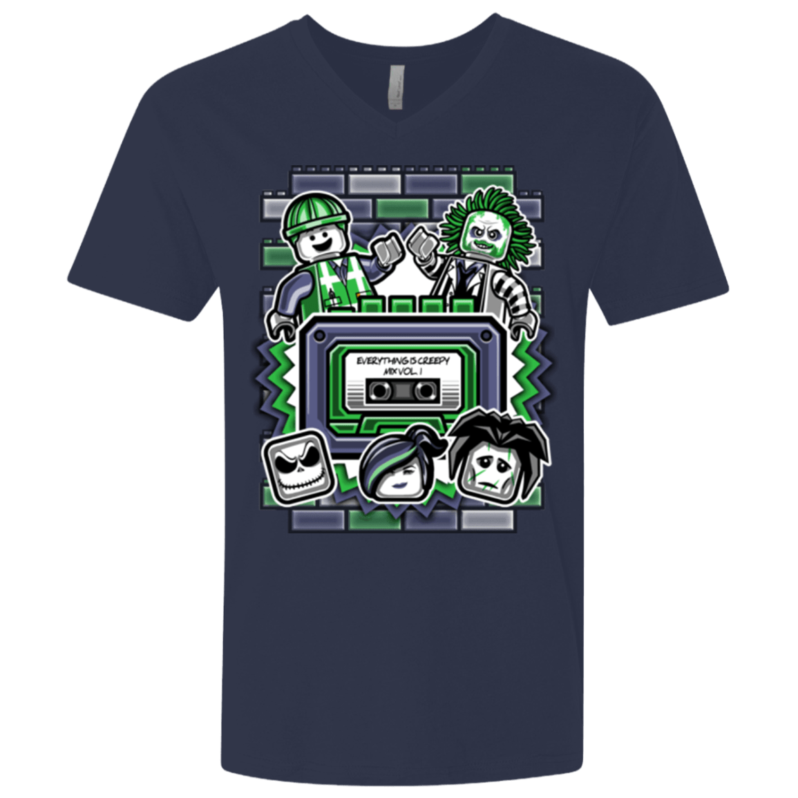 T-Shirts Midnight Navy / X-Small Everything Is Creepy Mix Men's Premium V-Neck