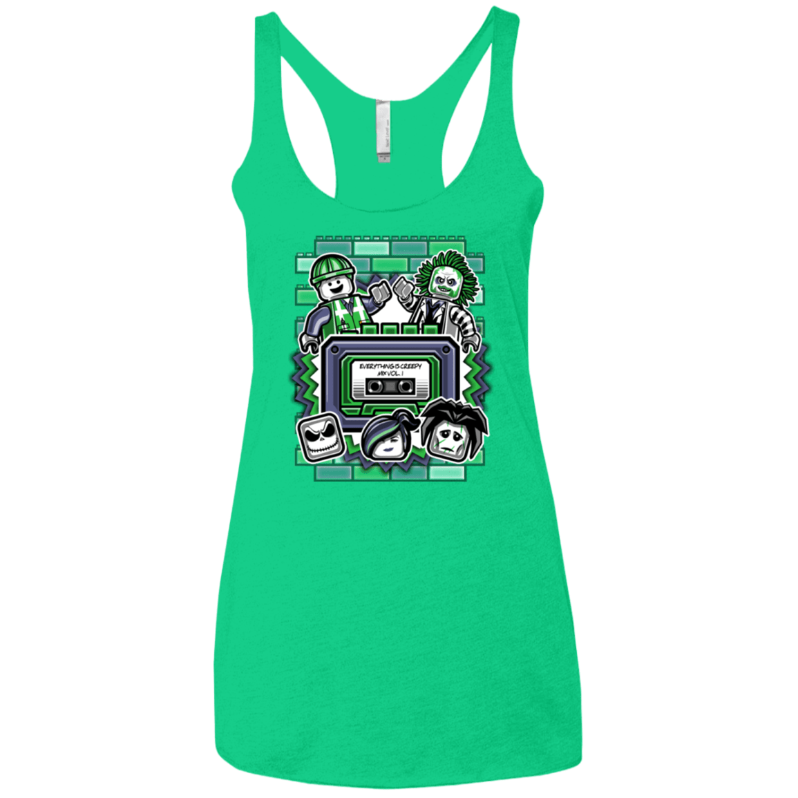 T-Shirts Envy / X-Small Everything Is Creepy Mix Women's Triblend Racerback Tank