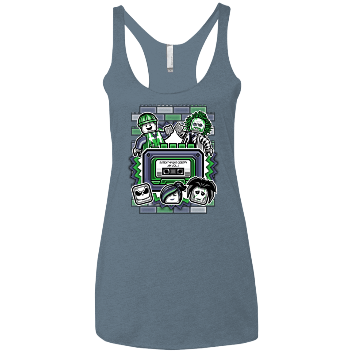 T-Shirts Indigo / X-Small Everything Is Creepy Mix Women's Triblend Racerback Tank