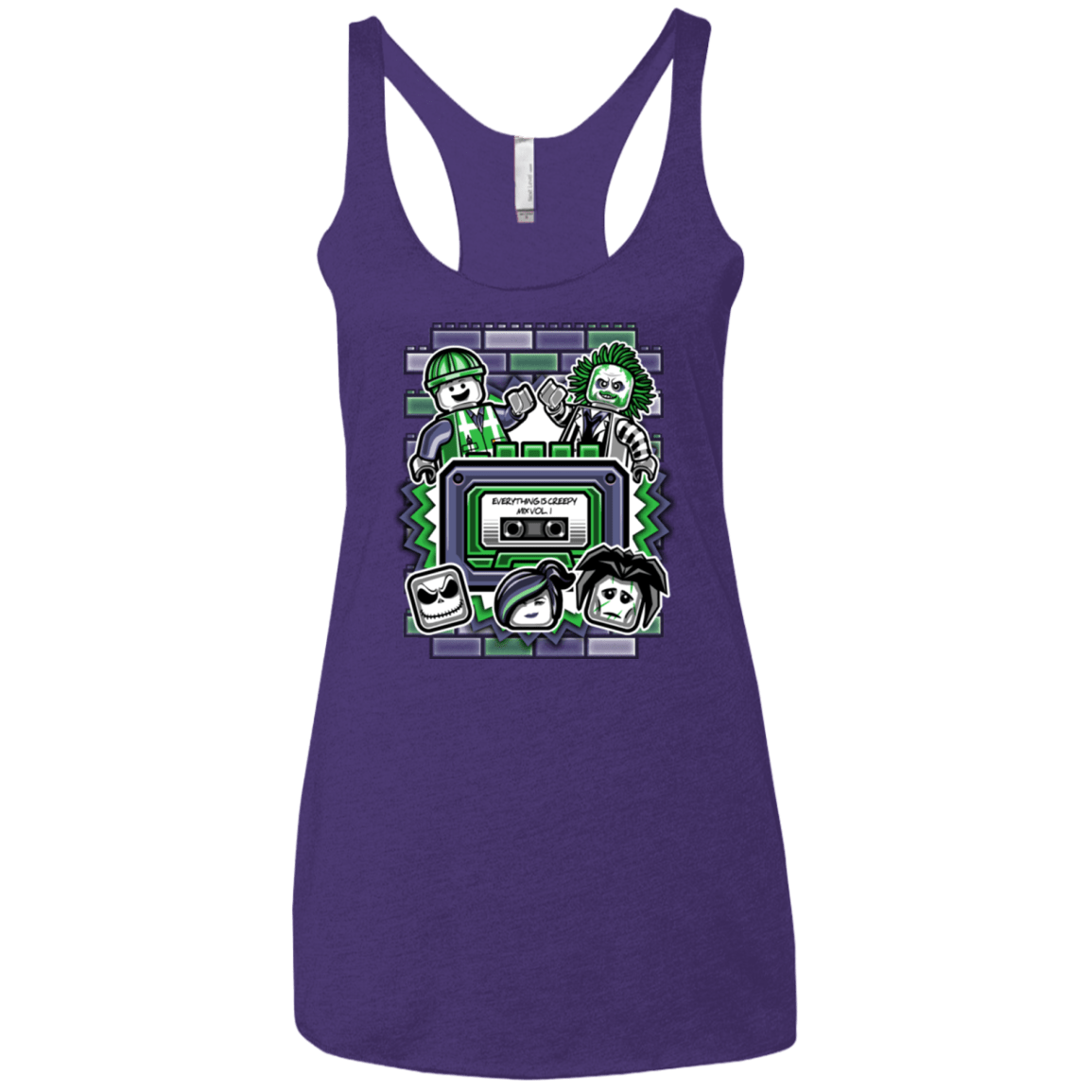 T-Shirts Purple Rush / X-Small Everything Is Creepy Mix Women's Triblend Racerback Tank
