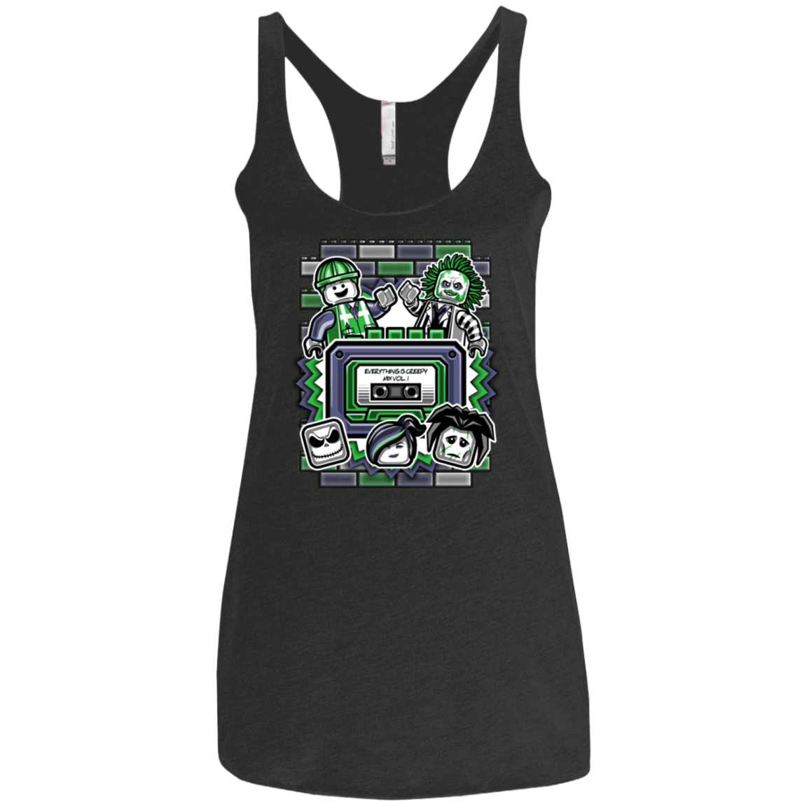 T-Shirts Vintage Black / X-Small Everything Is Creepy Mix Women's Triblend Racerback Tank