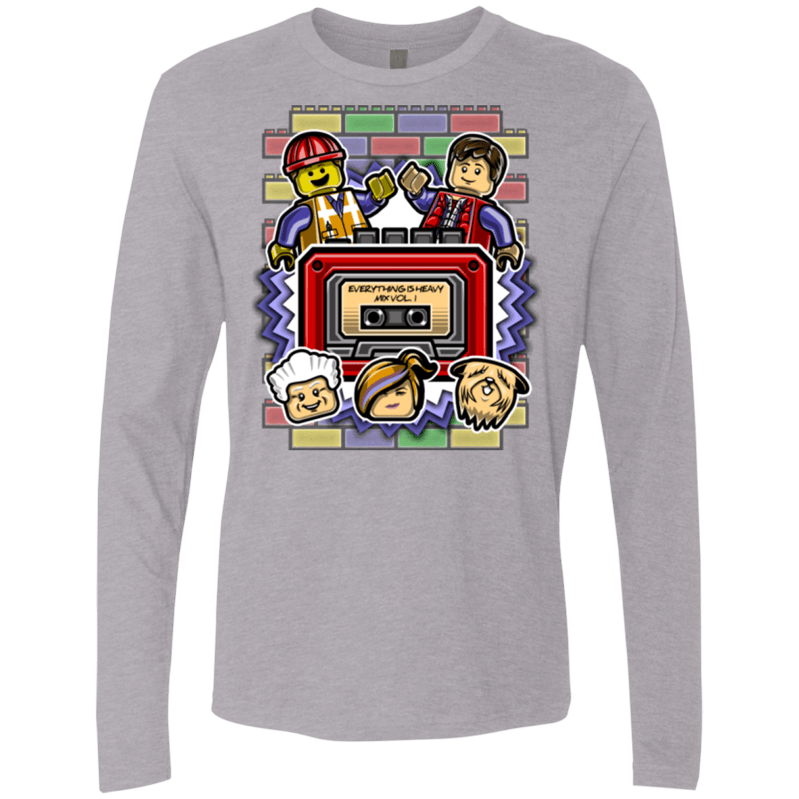 T-Shirts Heather Grey / Small Everything Is Heavy Mix Men's Premium Long Sleeve