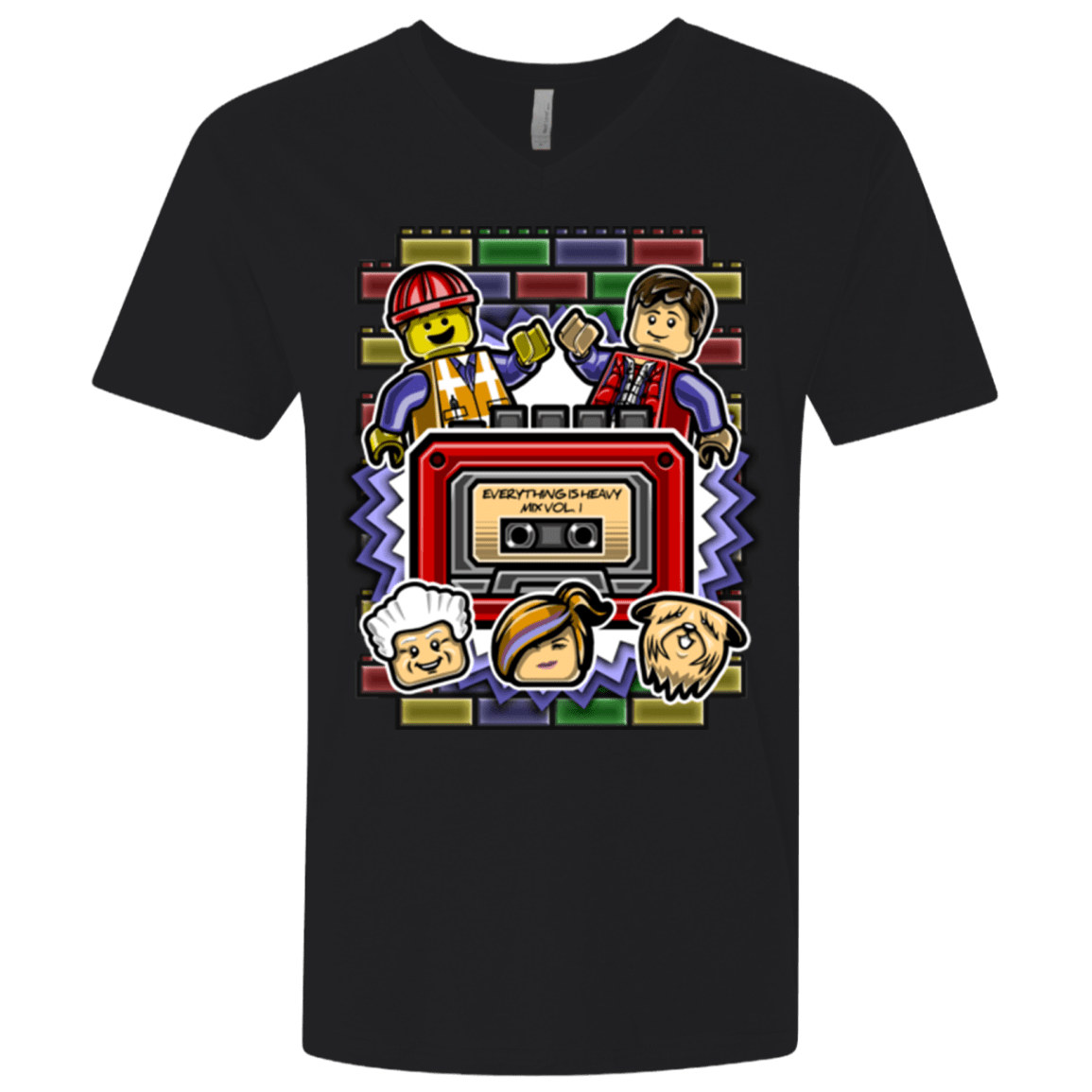 T-Shirts Black / X-Small Everything Is Heavy Mix Men's Premium V-Neck