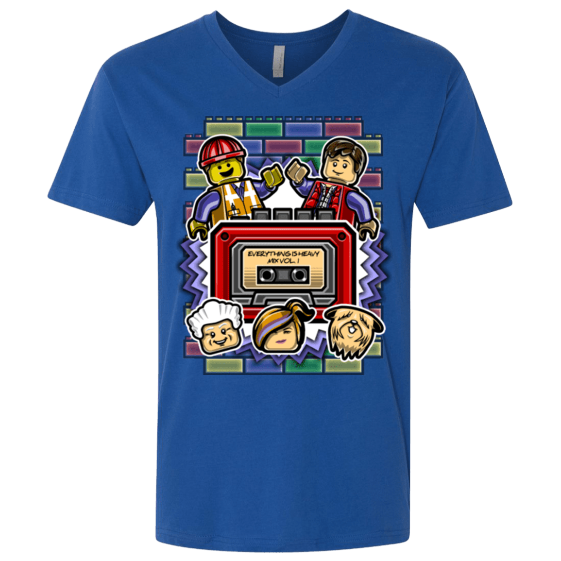 T-Shirts Royal / X-Small Everything Is Heavy Mix Men's Premium V-Neck