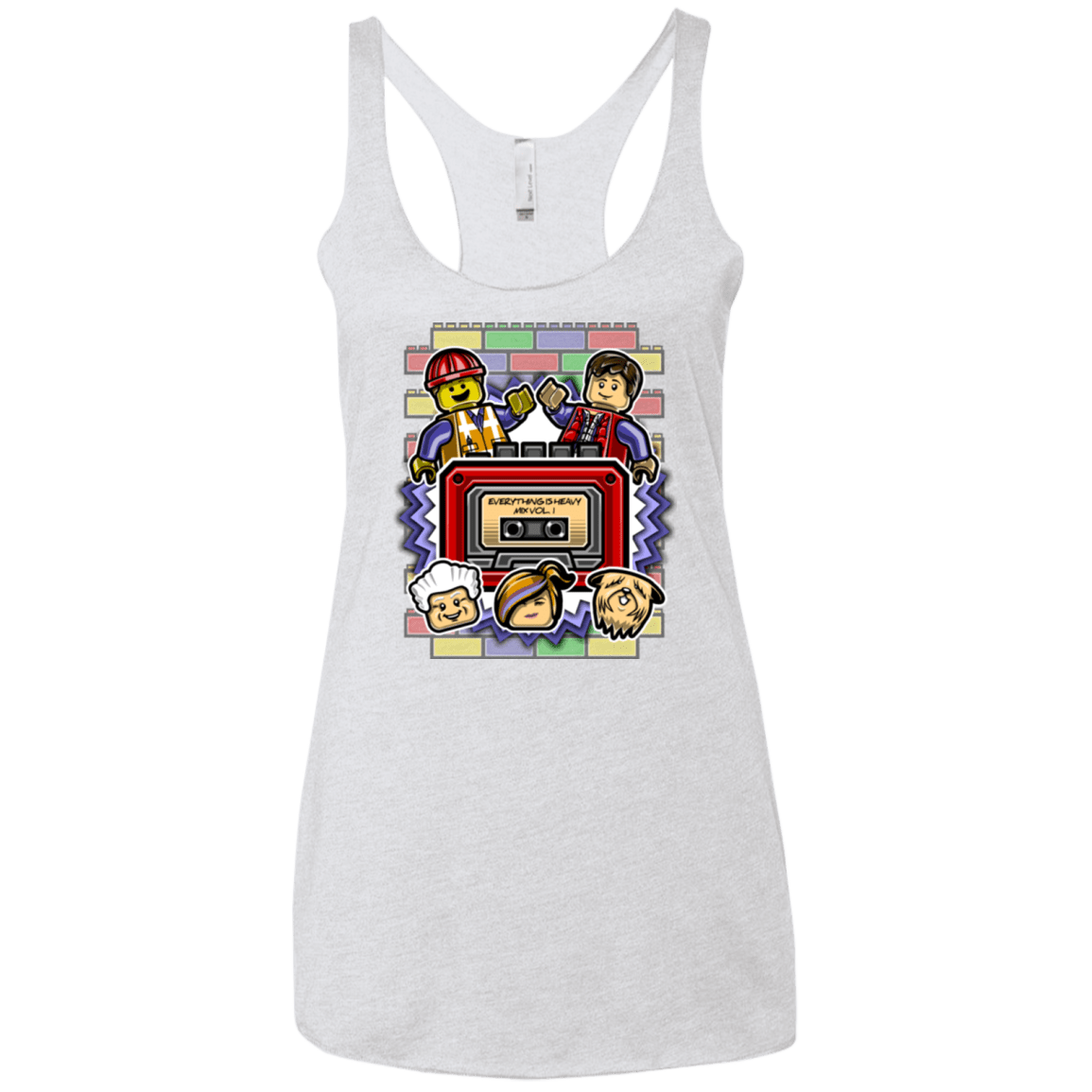 T-Shirts Heather White / X-Small Everything Is Heavy Mix Women's Triblend Racerback Tank