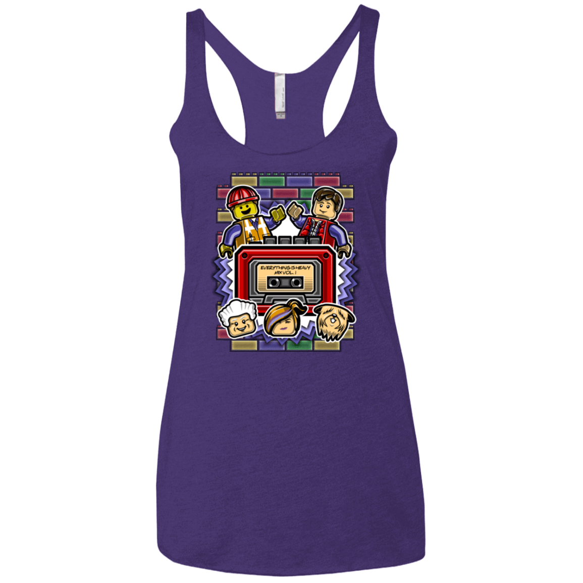 T-Shirts Purple Rush / X-Small Everything Is Heavy Mix Women's Triblend Racerback Tank