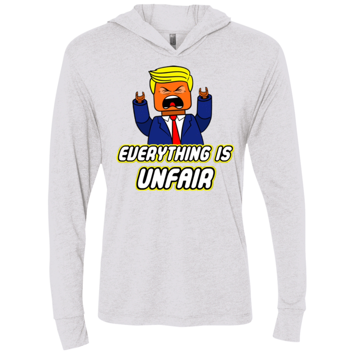 T-Shirts Heather White / X-Small Everything Is Unfair Triblend Long Sleeve Hoodie Tee