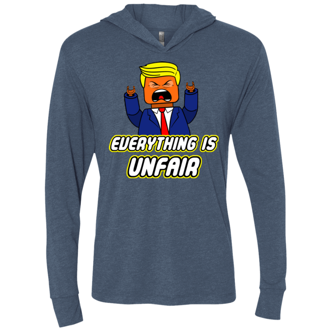 T-Shirts Indigo / X-Small Everything Is Unfair Triblend Long Sleeve Hoodie Tee