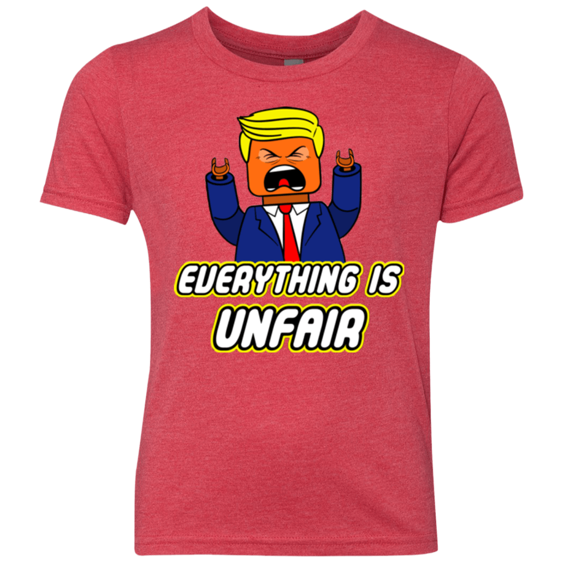 T-Shirts Vintage Red / YXS Everything Is Unfair Youth Triblend T-Shirt
