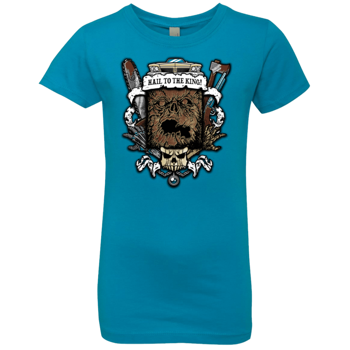 T-Shirts Turquoise / YXS Evil Crest Girls Premium T-Shirt