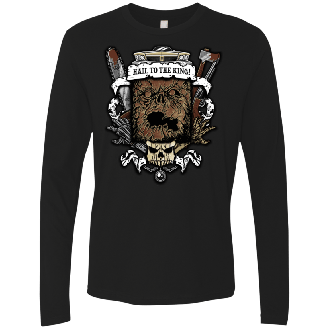 T-Shirts Black / Small Evil Crest Men's Premium Long Sleeve