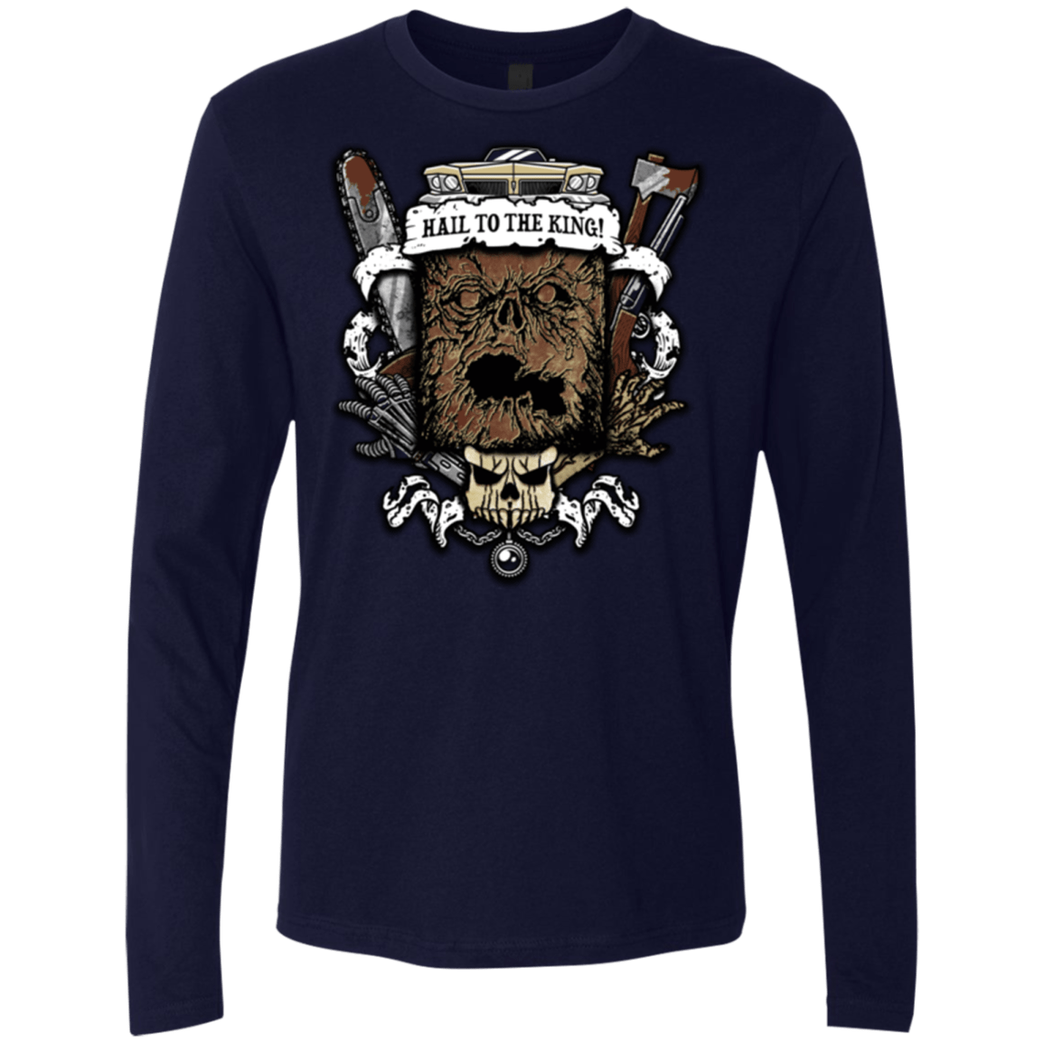 T-Shirts Midnight Navy / Small Evil Crest Men's Premium Long Sleeve