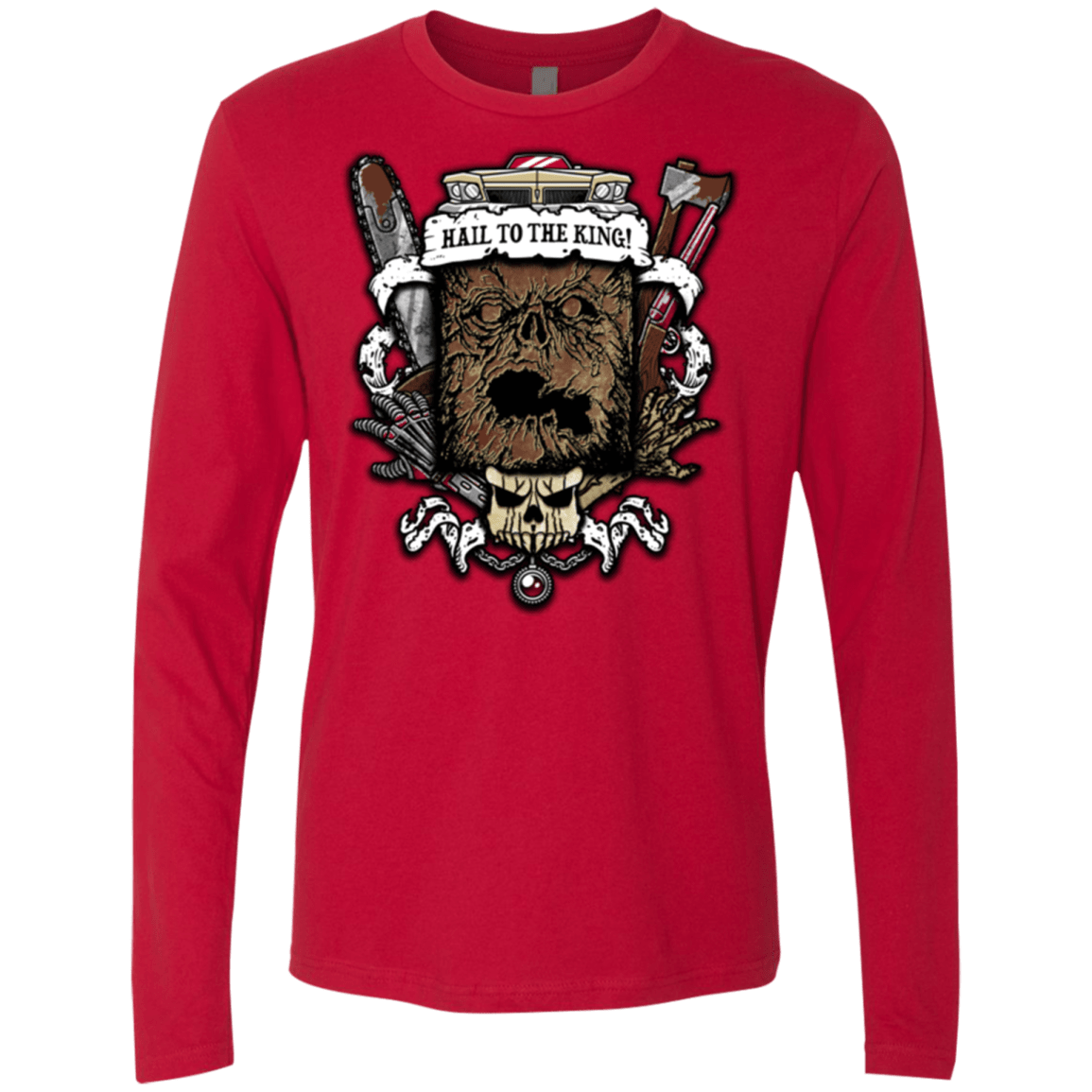 T-Shirts Red / Small Evil Crest Men's Premium Long Sleeve