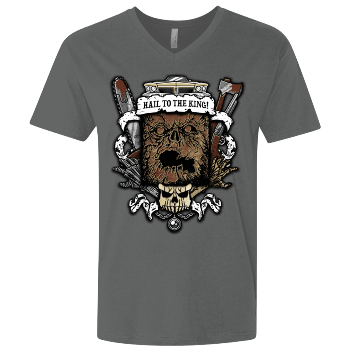 T-Shirts Heavy Metal / X-Small Evil Crest Men's Premium V-Neck