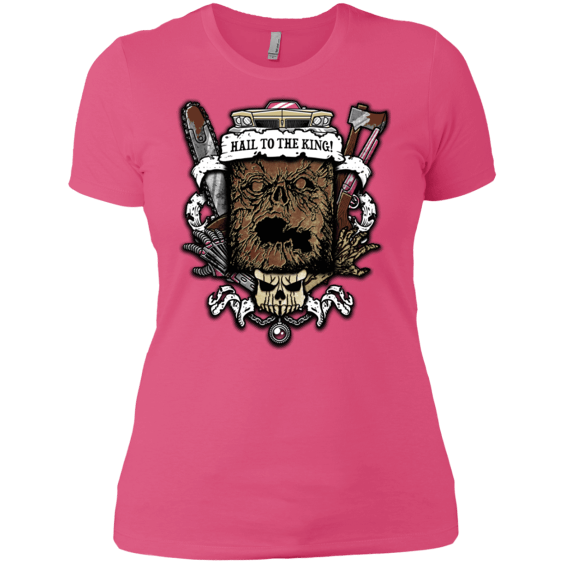 T-Shirts Hot Pink / X-Small Evil Crest Women's Premium T-Shirt