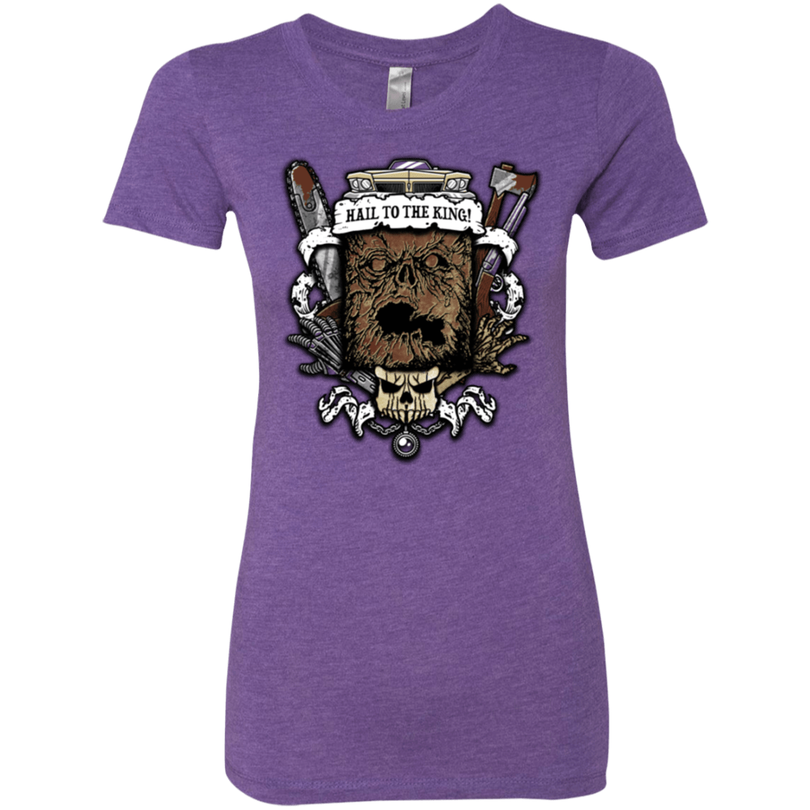 T-Shirts Purple Rush / Small Evil Crest Women's Triblend T-Shirt
