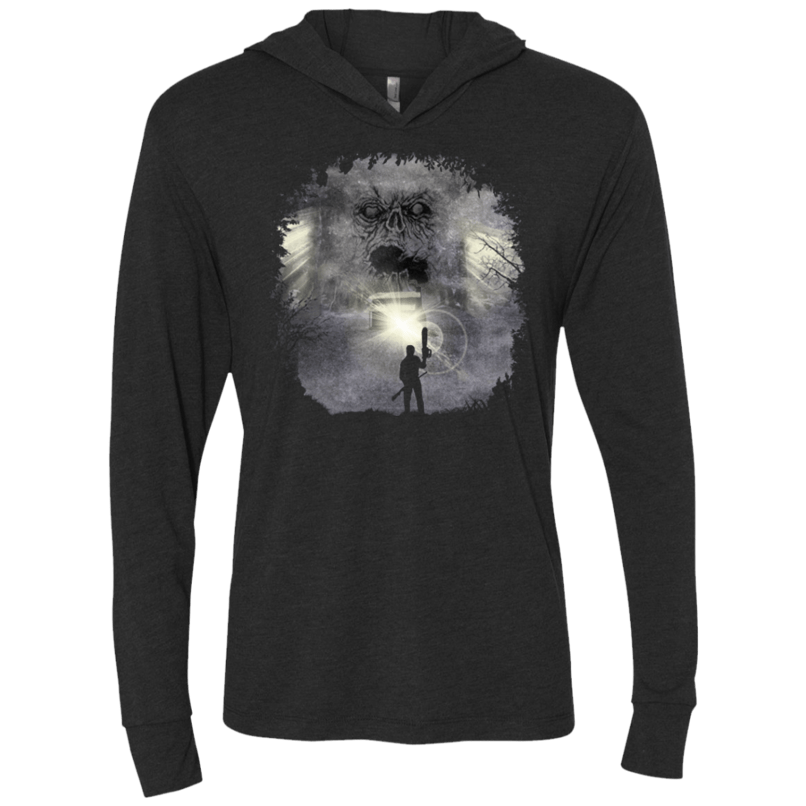 T-Shirts Vintage Black / X-Small Evil Darkness Triblend Long Sleeve Hoodie Tee