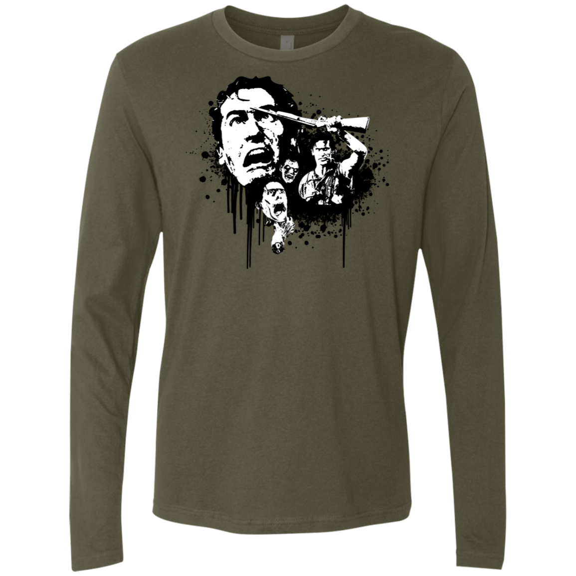 T-Shirts Military Green / S Evil Dead Legend Men's Premium Long Sleeve