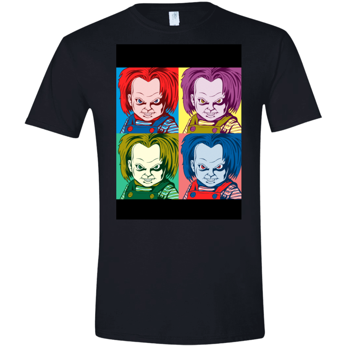 T-Shirts Black / S Evil Doll Pop Displate Men's Semi-Fitted Softstyle