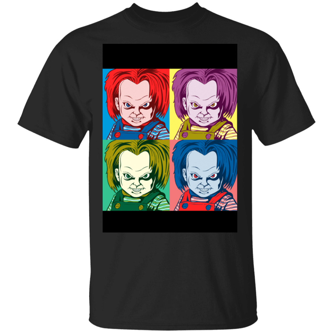 T-Shirts Black / S Evil Doll Pop Displate T-Shirt