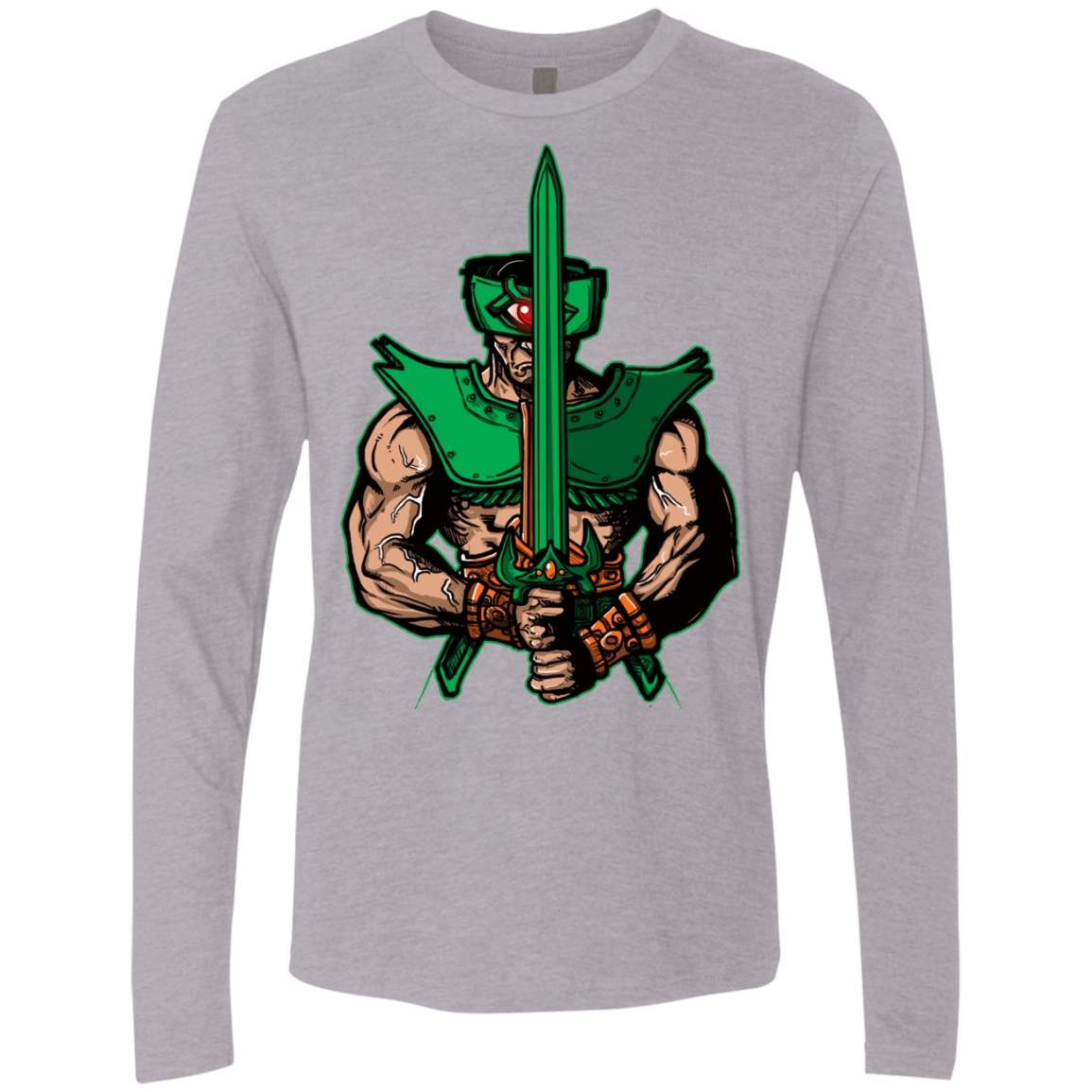 T-Shirts Heather Grey / S Evil Eye Men's Premium Long Sleeve