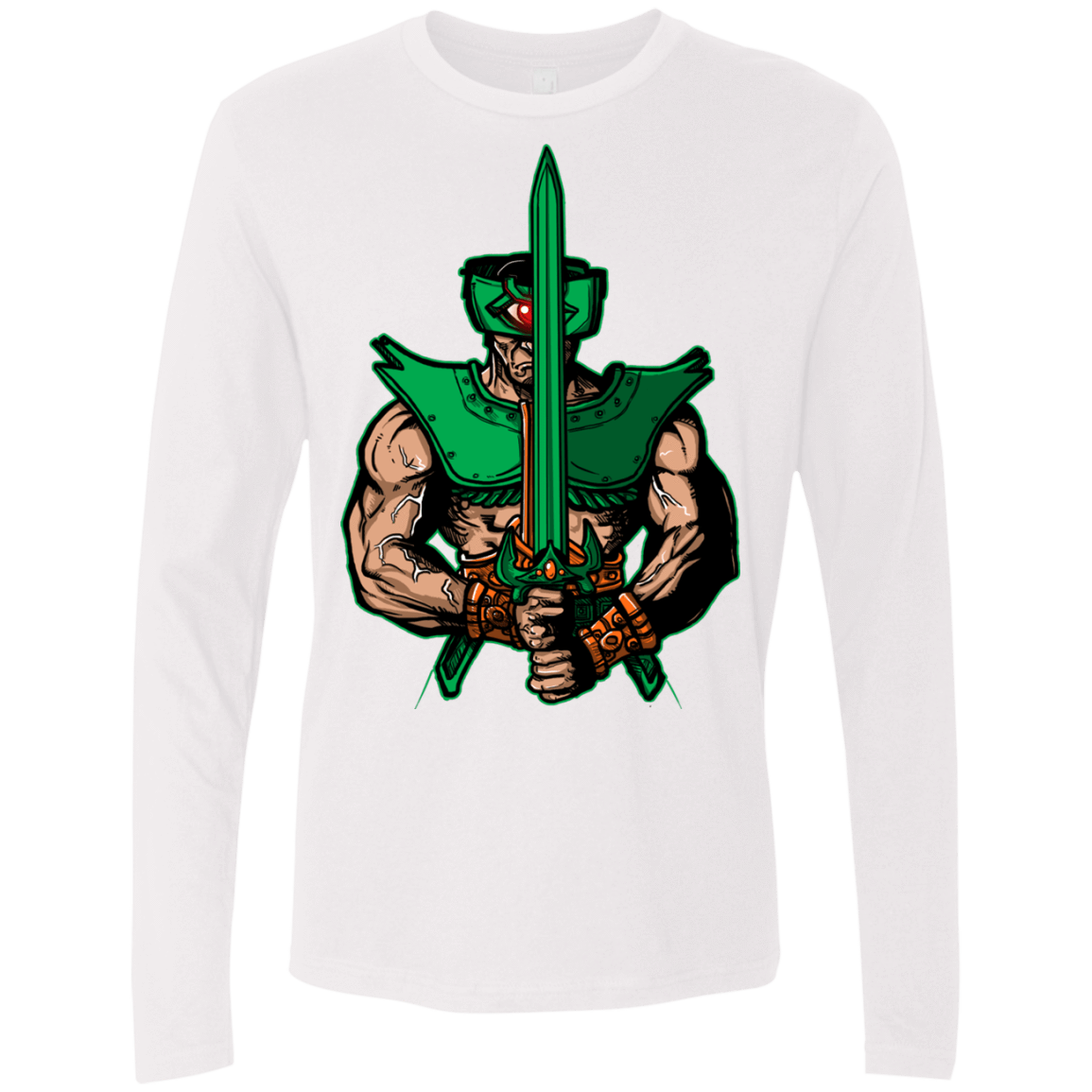 T-Shirts White / S Evil Eye Men's Premium Long Sleeve