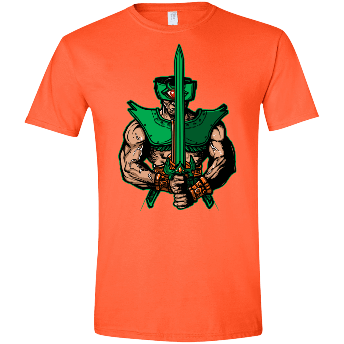 T-Shirts Orange / S Evil Eye Men's Semi-Fitted Softstyle