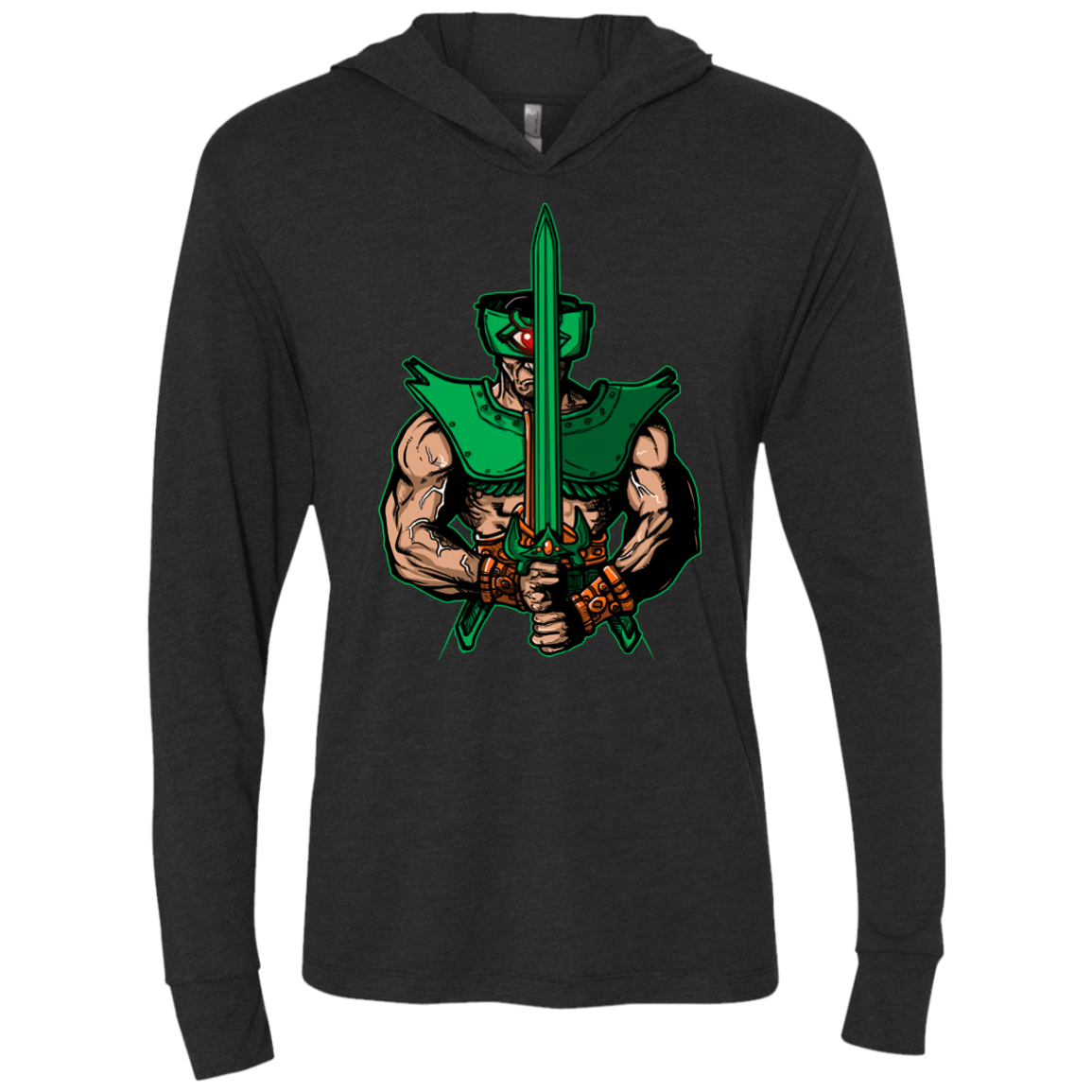 T-Shirts Vintage Black / X-Small Evil Eye Triblend Long Sleeve Hoodie Tee